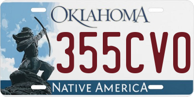 OK license plate 355CVO