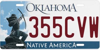 OK license plate 355CVW