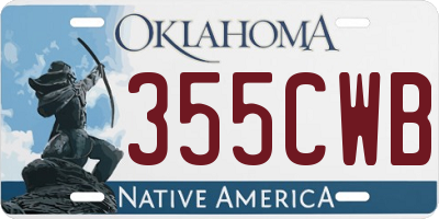 OK license plate 355CWB