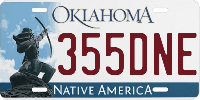 OK license plate 355DNE