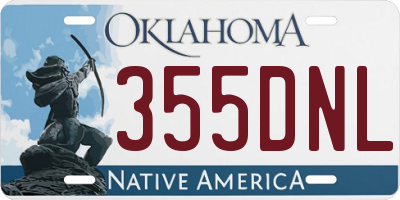 OK license plate 355DNL