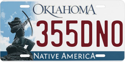 OK license plate 355DNO