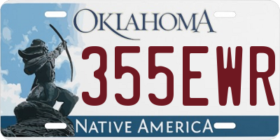 OK license plate 355EWR
