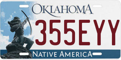 OK license plate 355EYY