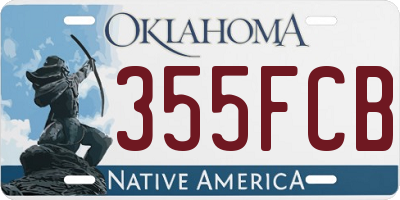 OK license plate 355FCB