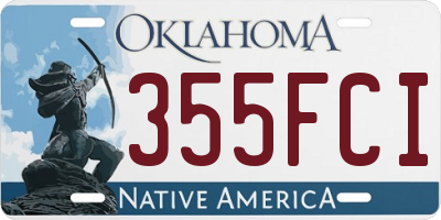 OK license plate 355FCI