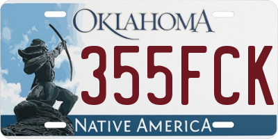 OK license plate 355FCK