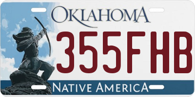 OK license plate 355FHB