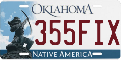 OK license plate 355FIX