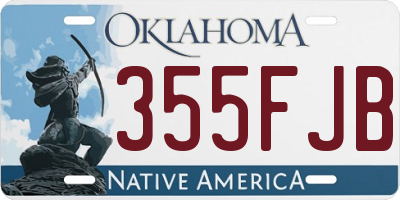 OK license plate 355FJB