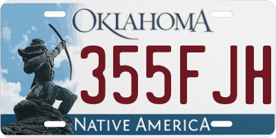 OK license plate 355FJH
