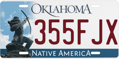 OK license plate 355FJX