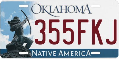 OK license plate 355FKJ