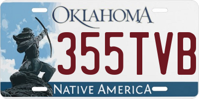 OK license plate 355TVB
