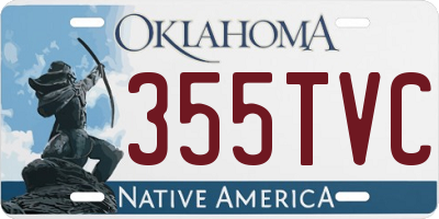 OK license plate 355TVC