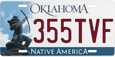 OK license plate 355TVF