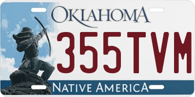 OK license plate 355TVM