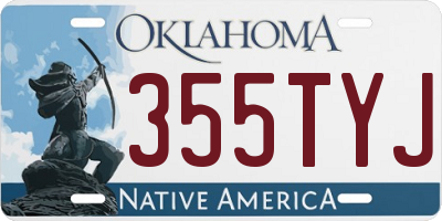 OK license plate 355TYJ