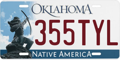 OK license plate 355TYL