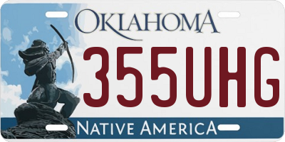 OK license plate 355UHG