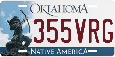 OK license plate 355VRG