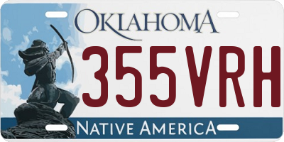 OK license plate 355VRH