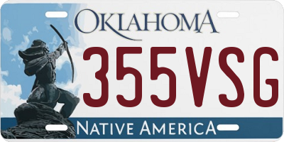 OK license plate 355VSG