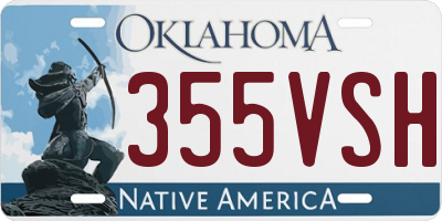 OK license plate 355VSH