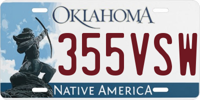 OK license plate 355VSW