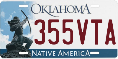 OK license plate 355VTA
