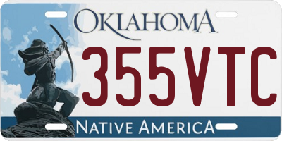 OK license plate 355VTC