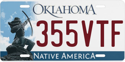 OK license plate 355VTF