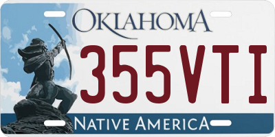 OK license plate 355VTI