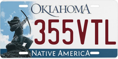 OK license plate 355VTL