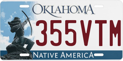 OK license plate 355VTM