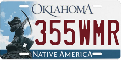 OK license plate 355WMR