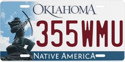 OK license plate 355WMU