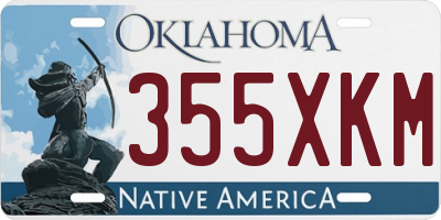 OK license plate 355XKM