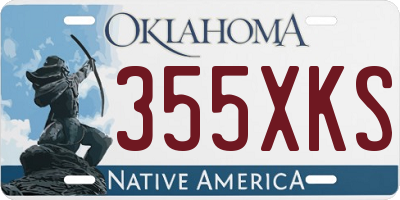 OK license plate 355XKS