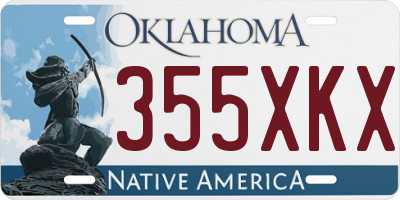 OK license plate 355XKX