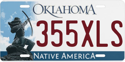 OK license plate 355XLS