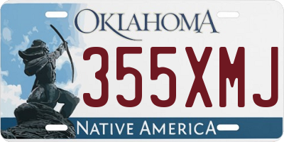 OK license plate 355XMJ