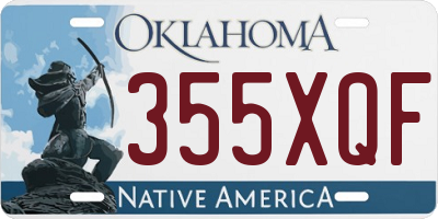 OK license plate 355XQF