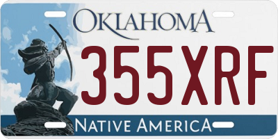 OK license plate 355XRF