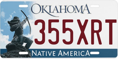 OK license plate 355XRT