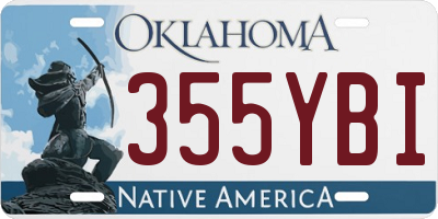 OK license plate 355YBI