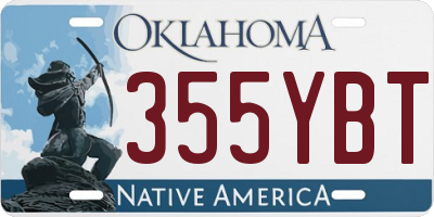 OK license plate 355YBT