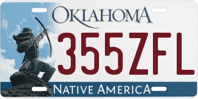OK license plate 355ZFL