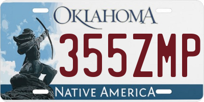 OK license plate 355ZMP