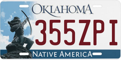 OK license plate 355ZPI